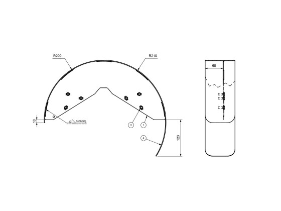 Støvskærm f. 195 single V - BS195 si.