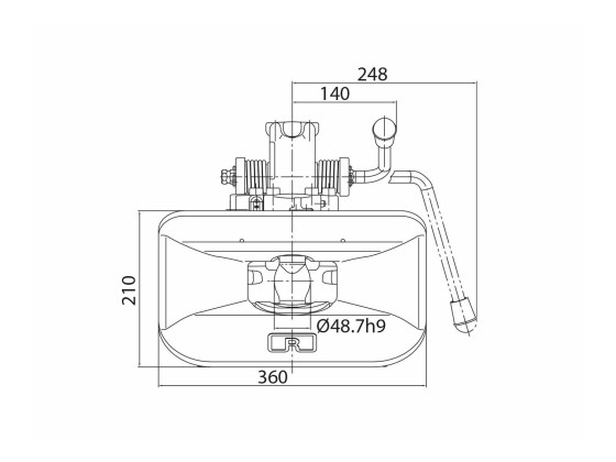 RO50 automatikenhed kpl. A håndtag op H