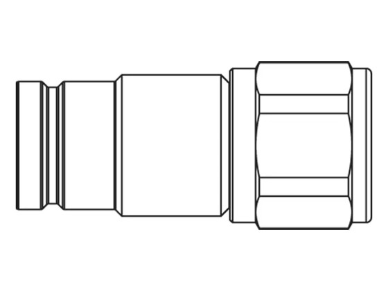 Temakobling han "Flat Face" 1/2" Tema FF Serie