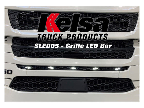 LED-STRIP TIL MONTERING BAG NEDERSTE MESH-GRILL - 5 LED (HVID)