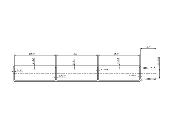 Bundprofil 2500x200x25mm
