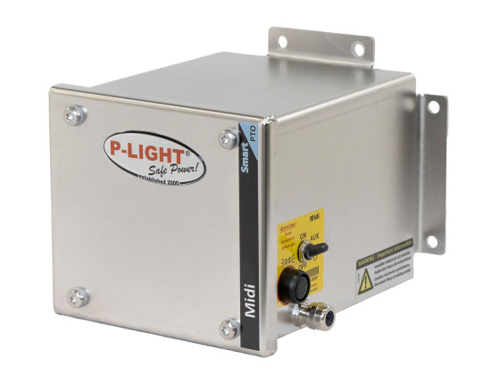 Batteripakke P-Light Midi - Funksjoner: - Parkingsbelysning - Radio/fjernstyring - Max uttak: 100W - 18Ah batterier - 24V