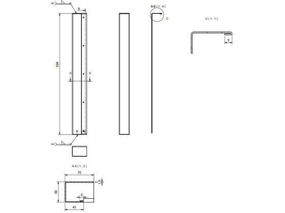 Afstandsstykke BevoBox 600x50