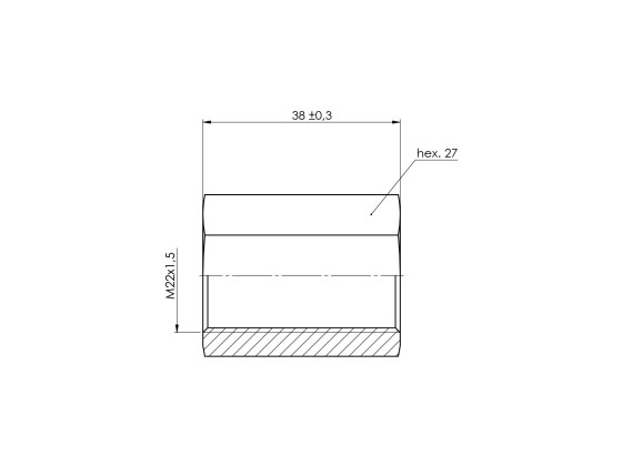 Muffe   M22x1,5 - WIRA 460 2238 2