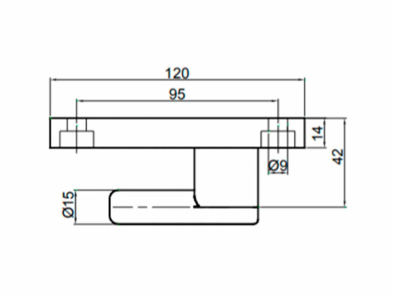 Overhængsel 25x120mm