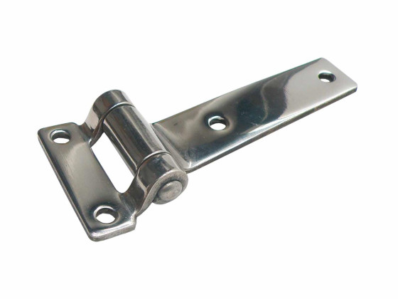 Sidedørshængsel plan 134mm rustfri - 134x25mm, Ø7mm huller