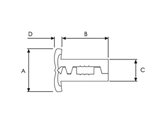 Poliall hængsel 2500x34mm, type Centraflex - Tolerance -1/+10mm