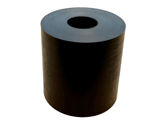 Gummiklods sh.80 Ø40/Ø14,5x40mm sort