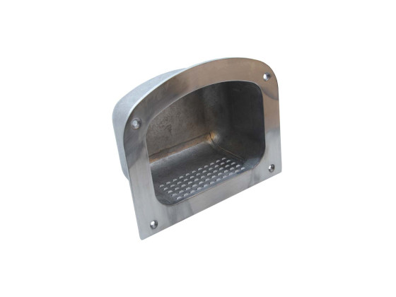 Trin f indbygning Alu poleret. L:170x - D:95xH:130mm - udven. mål 222x100x183mm - 332106