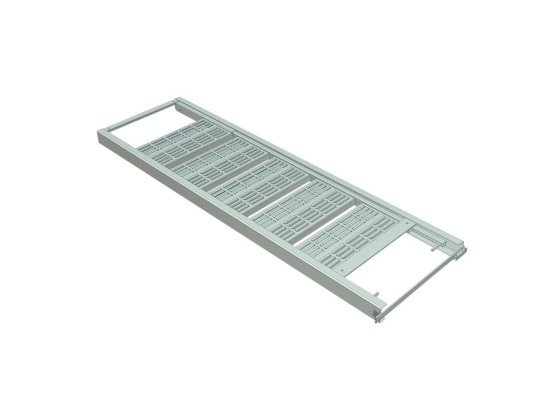 Udtræks stige m/5 trin og platform, varm-galv - Sidste trin er i niveau med monteringshøjden