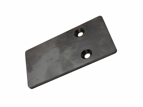 Hængsel plade f/dobbelt.  - Rustfri
