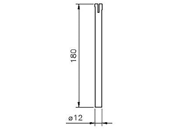 Aksel Ø12x170 for P1000 rustfri - P1002