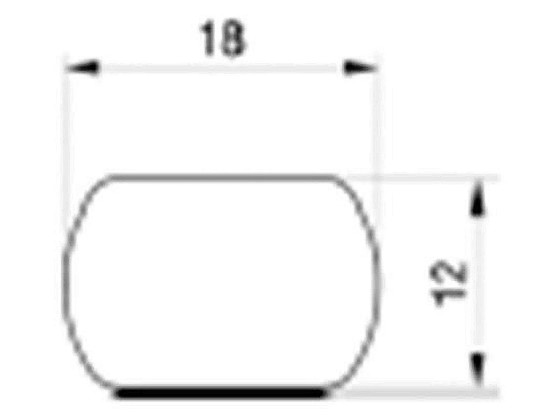 Låsestang f/PWP hængsel 3970mm, ALMGSI1-F28 anod