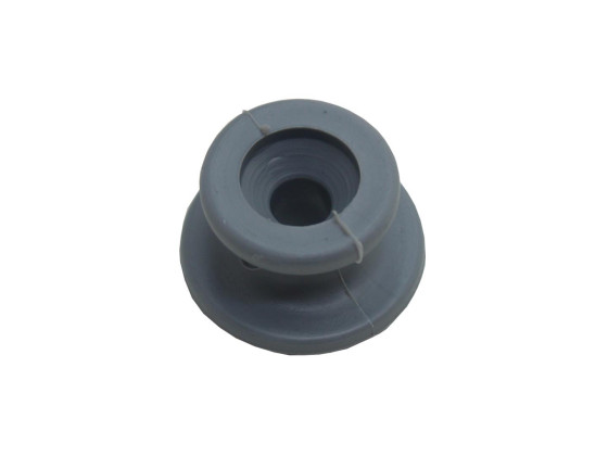Plastknop for gummistrop grå - PP