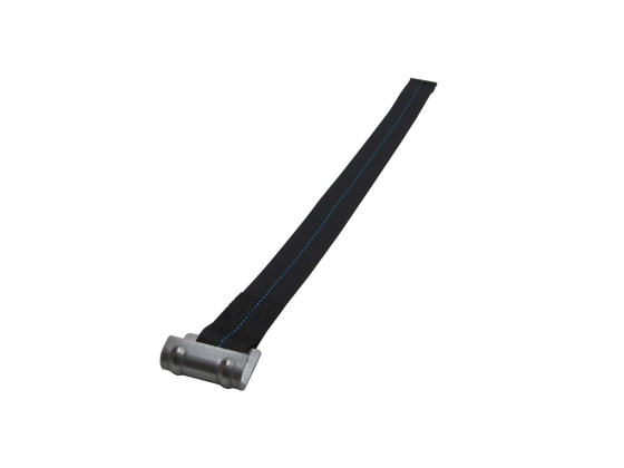 Bånd 650mm med galv plade krog - Sort bånd - Bredde: 45 mm