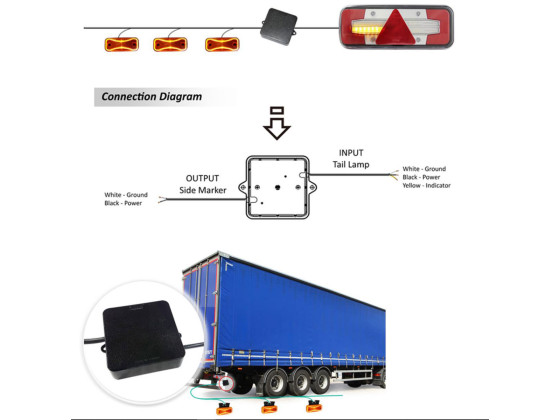 NORDLYS Blinkrelæ for sidemarkeringslygter 12-24V
