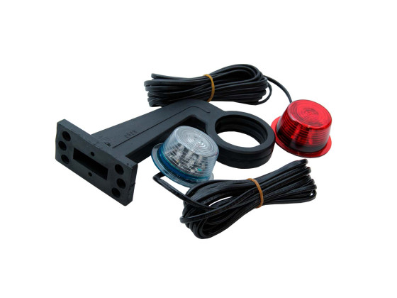 Slingrelygte LED 24V H/V lang arm rød/cool white lang arm 5m kabel