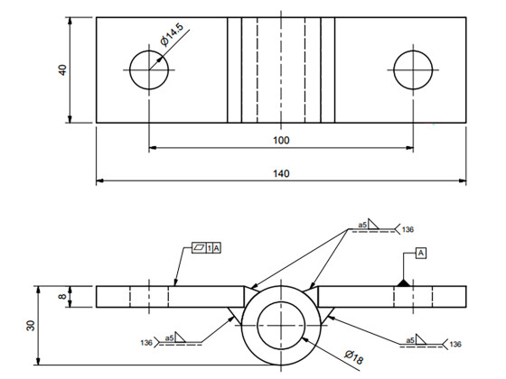 Nedre/øvre konsol MB Atego 8-12 galv - 3041