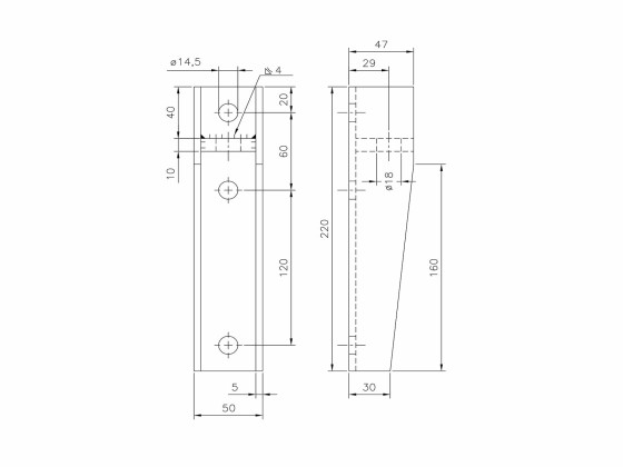 Konsol Volvo FM 220x50mm galv - 33631