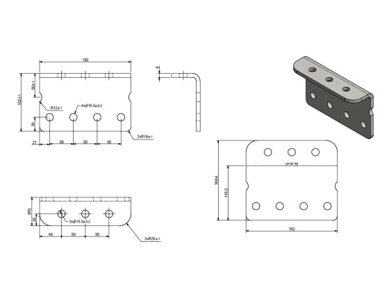 Standard fæste understykke FrameLow Varmgalv