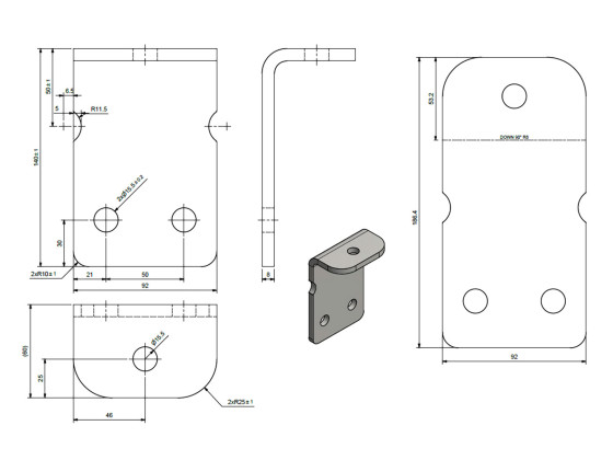 Fæste nedre profil FrameHigh Varmgalv.