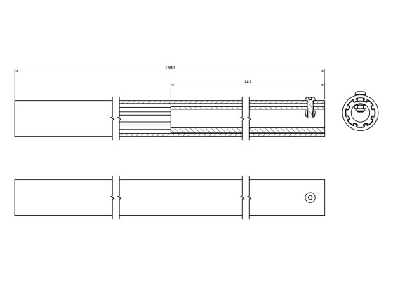 Alu.stake ø62/1300 u/Bevola&nr-mærker