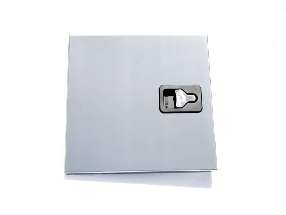 Bevobox låge rustfri 600x600 - bundhængt/sidehængt  - med 314070 lukker & monteringsdele