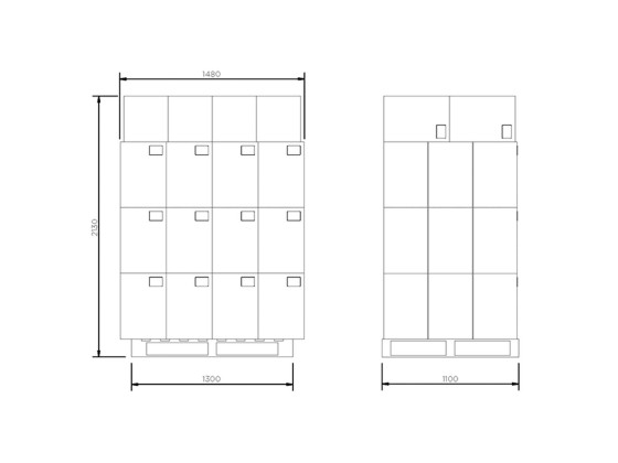 Dokument holder, låsbar, A4 størrelse - 280x330x85
