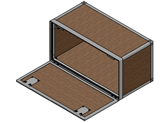 BNFinerkasse 1200x600x600mm m/alu.ram