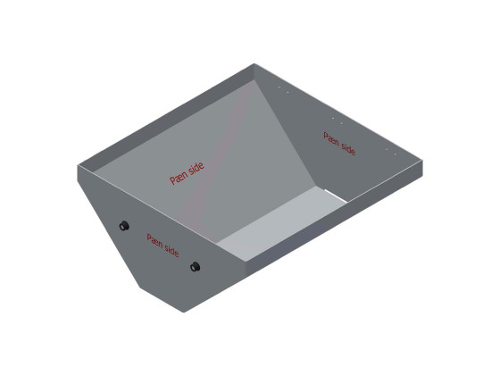 Boogie kasse alu til pressening L600xH270xD630