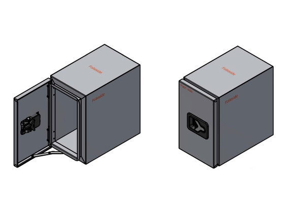 BevoBox alu sidehængslet 300x500x500, RAL 9005
