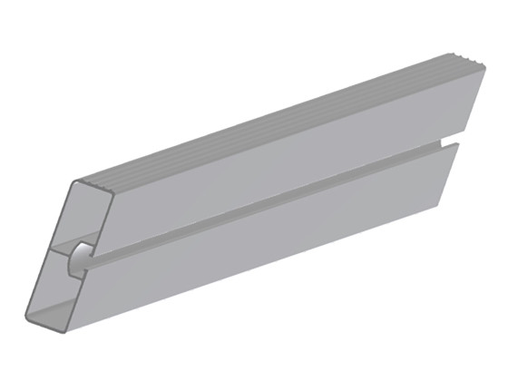 Sideværnprofil 5000xH100xB30mm alu