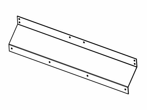 Frontstykke f/sideværninddækning 591034/31/36 - H: 700mm