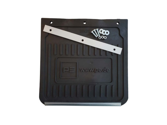 Stænklap 260x260mm glat m/riller og monteringsskinne