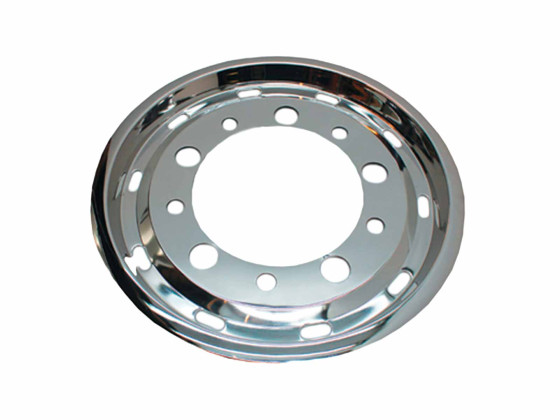 Forkapsel 22,5" rustfri D=27mm  - Super single - Indv.Ø281mm, PCD Ø335mm - Inset = 27mm - Offset = 130mm - Hul mønster, 5 store og 5 små huller