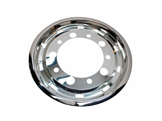 Forkapsel 22,5" rustfri D=41mm Super single - Indv.Ø281mm, PCD Ø335mm - Inset = 41mm - Offset = 120mm - Hul mønster, 5 store og 5 små huller