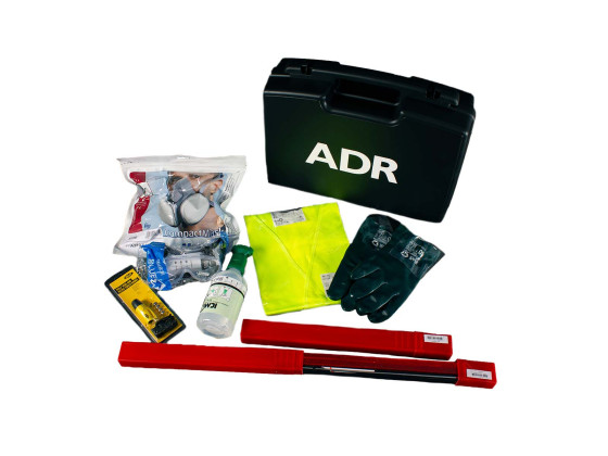 ADR-kuffert plast komplet,  m/trekantreflekser