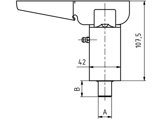 Fjederlås f/støtteben  20mm - 640002005
