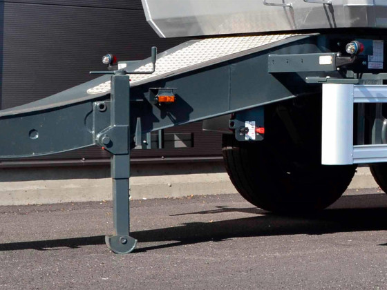 Støtteben f/kærre m/rullefod, primet +100mm - Priming er kun Lager/Transportbeskyttelse