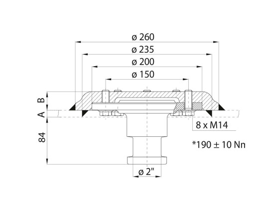 Kongetap/Kingpin 2" for 10 mm plade-komplet - JOST KZ1010