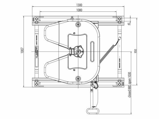 Skammel 2" luft stel  MB Actros 205mm - 'JSK PO E0 47 20 FC