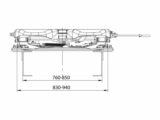 Skammel 2" luft stel  Scania Forst 173mm - JOST JSK SL E0 32 20 EC
