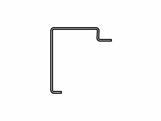 Kantprofil 2,55m 4/28mm H155mm Rå