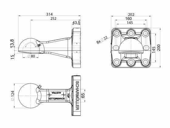 Trækøje kuglekobling K80 koblingssytem - ROE59343