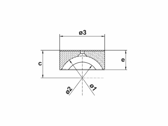 PVC innlegg i tippkule 101x101mm inkl 8x30mm skrue - 030931.13