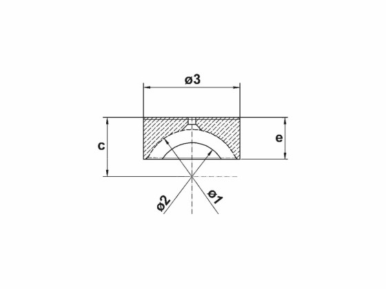 PVC innlegg i tippkule 80,9x40,7 inkl 8x30mm skrue - 030921.13