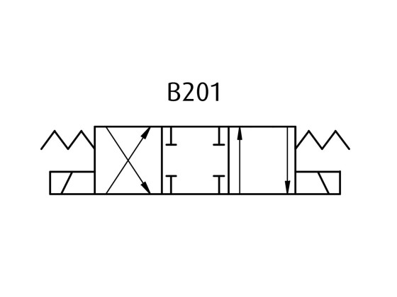 Dobbeltvirkende solenoideventil Cetop 3 B201 24V