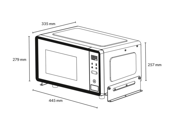 Mikrobølgeovn 17L m/inverter og beslag 500W 24V MWO 24 - 9600000535