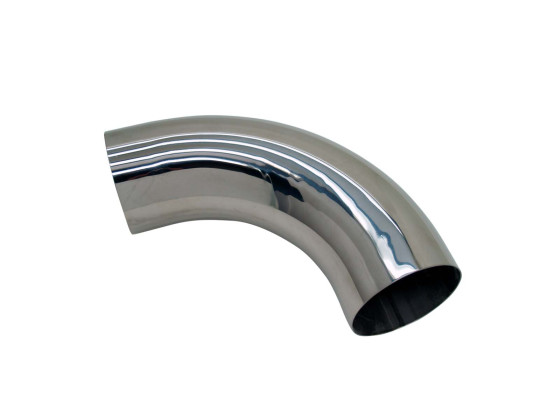 90° bøjning 114 mm, poleret  rustfri