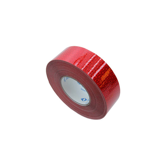 Refleksbånd rød 50mm x 50m pr. rulle - ECE104 - til fast side